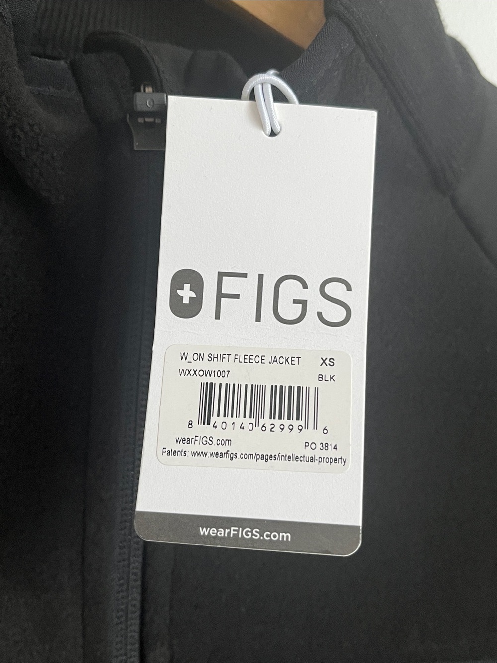 Figs Black Zip-Up Medical Jacket with Aya Healthcare Embroidery Women’s size XS - Picture 2 of 10